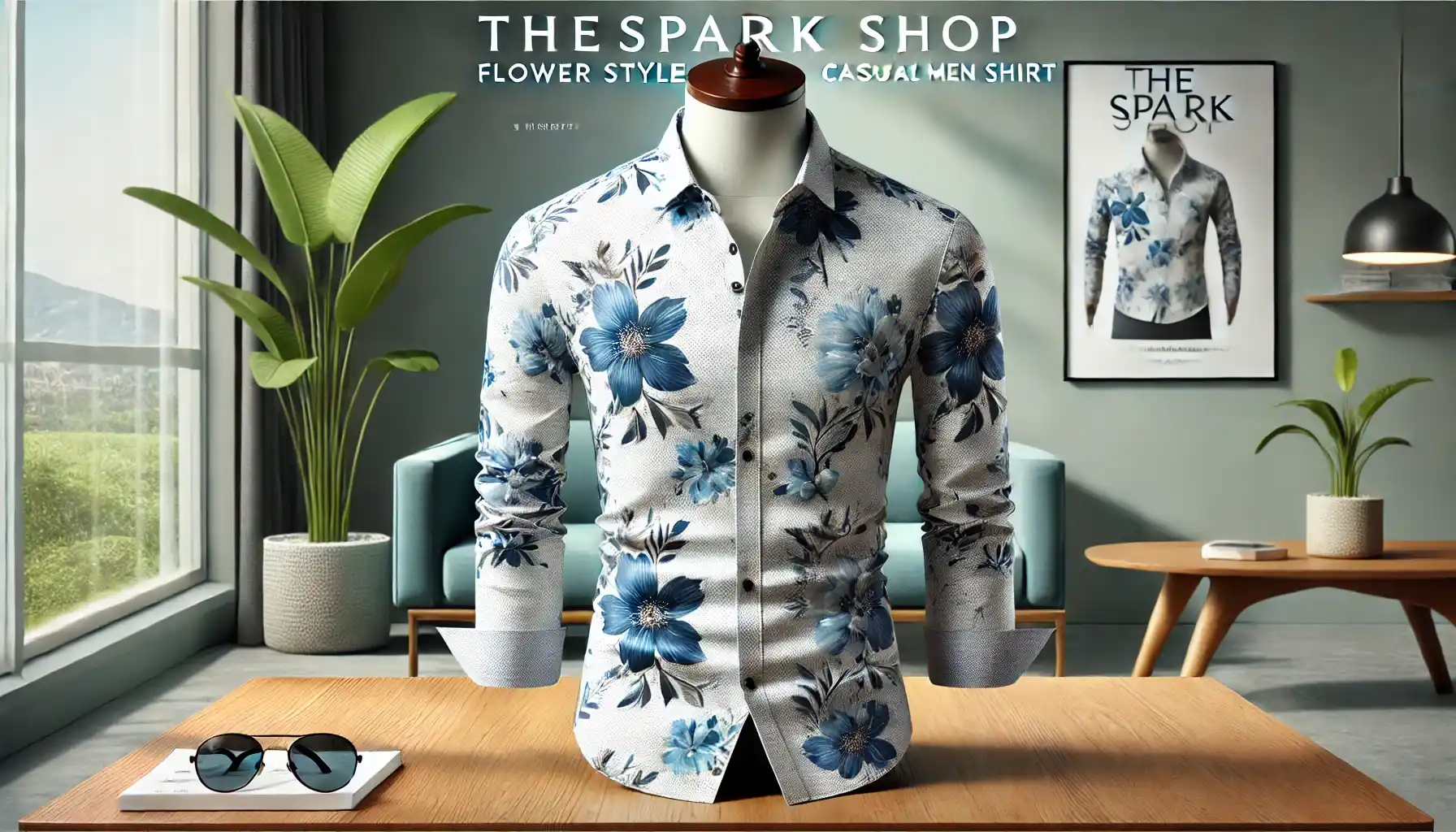 TheSpark Shop Flower Style Casual Men Shirt: The Perfect Blend of Comfort and Style TheSpark Shop Flower Style Casual Men Shirt: The Perfect Blend of Comfort and Style